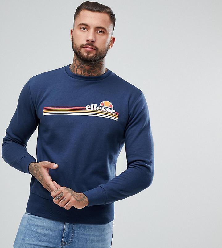 Ellesse Tiberio Crew Neck Sweatshirt In Navy - Navy