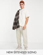 Asos Design Oversized T-shirt With Crew Neck In Beige-neutral