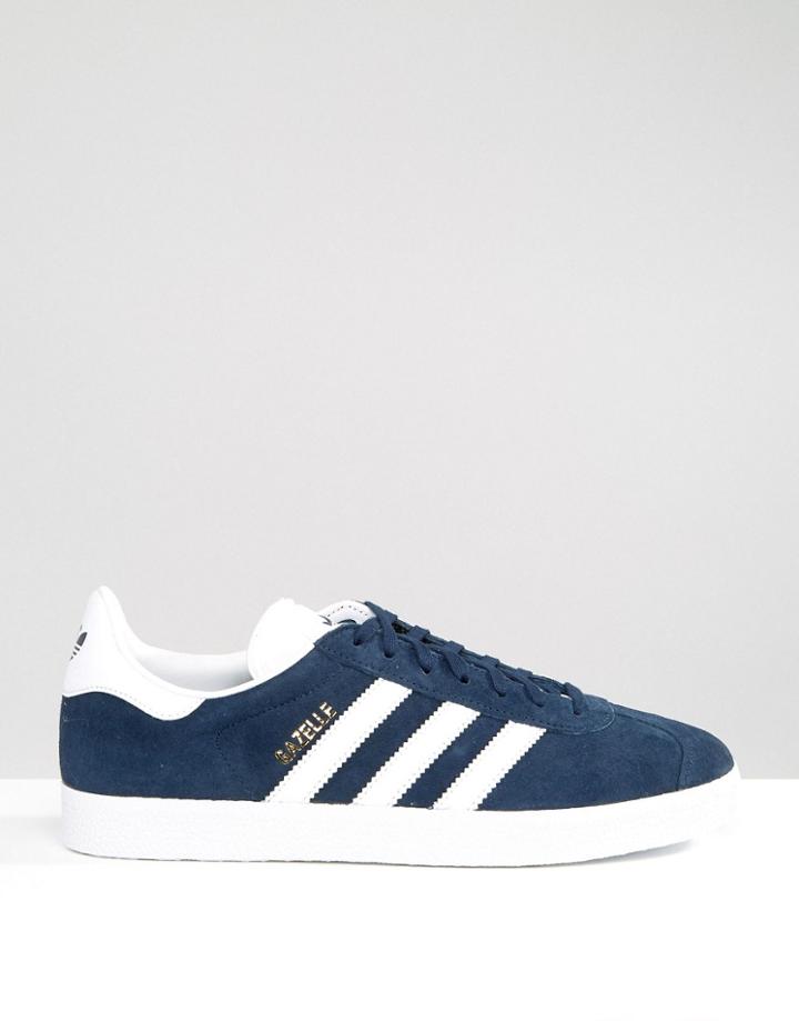 Adidas Originals Gazelle Sneakers In Navy Bb5478 - Blue