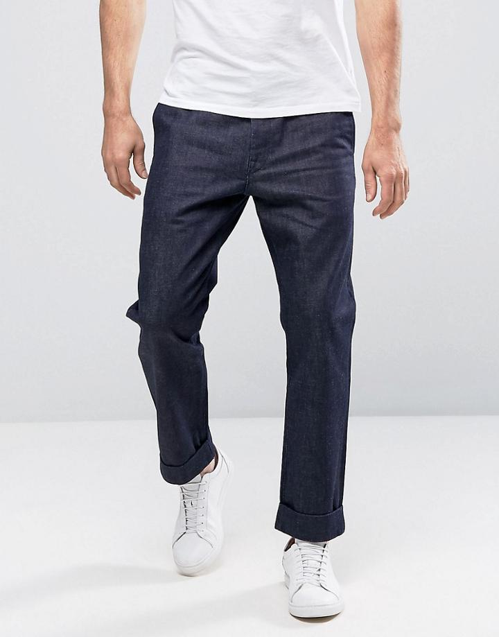 Weekday Alwa Chinos Unwashed - Navy