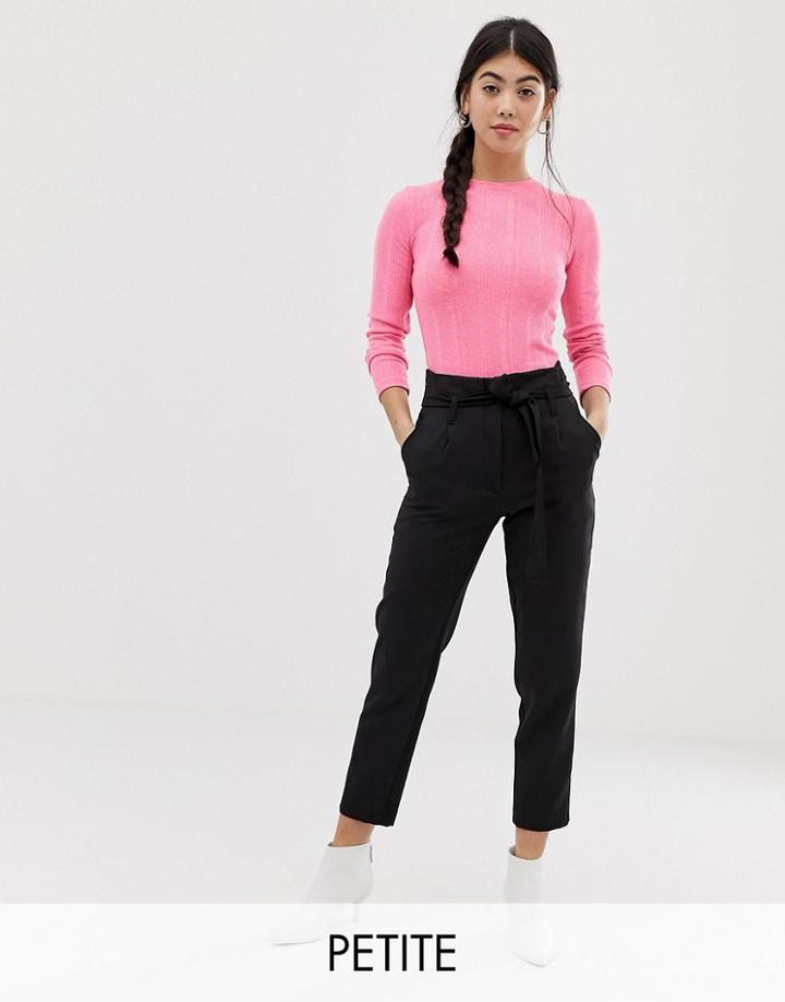 New Look Petite Pants In Black - Black