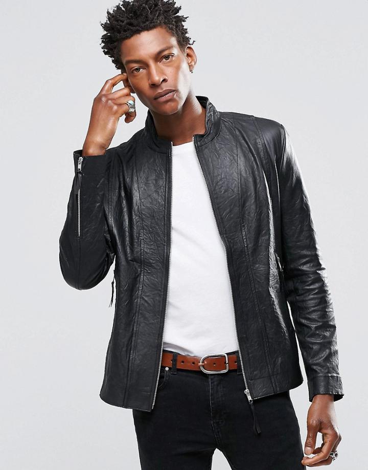 Religion Kea Leather Jacket - Black