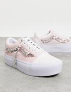 Vans Old Skool Chain Sneakers In Light Pink