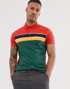 Asos Design Polo Shirt With Color Block - Multi