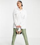 I Saw It First Plus Utility Shirt In White