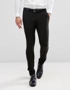 Asos Extreme Super Skinny Suit Pants In Black - Black