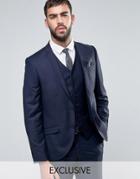 Heart & Dagger Slim Suit Jacket In Navy - Navy