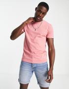 Polo Ralph Lauren Central Player Logo T-shirt In Desert Rose-pink