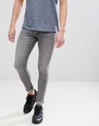 Hoxton Denim Extreme Skinny Jeans In Mid Gray - Gray