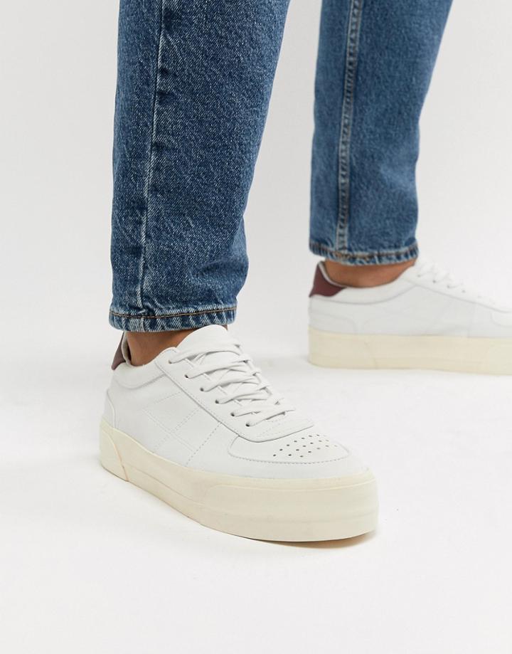 Asos Design Sneakers In Off White With Chunky Sole - White