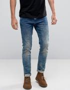 Scotch And Soda Washed Skinny Jeans - Blue