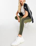 Adidas Originals Leggings In Khaki-green