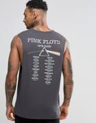 Asos Pink Floyd Sleeveless T-shirt With Dropped Armhole - Washed Black