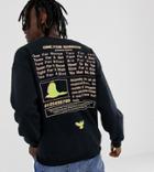 Reclaimed Vintage Inspired Oversized Sweatshirt With Back Type Print - Black