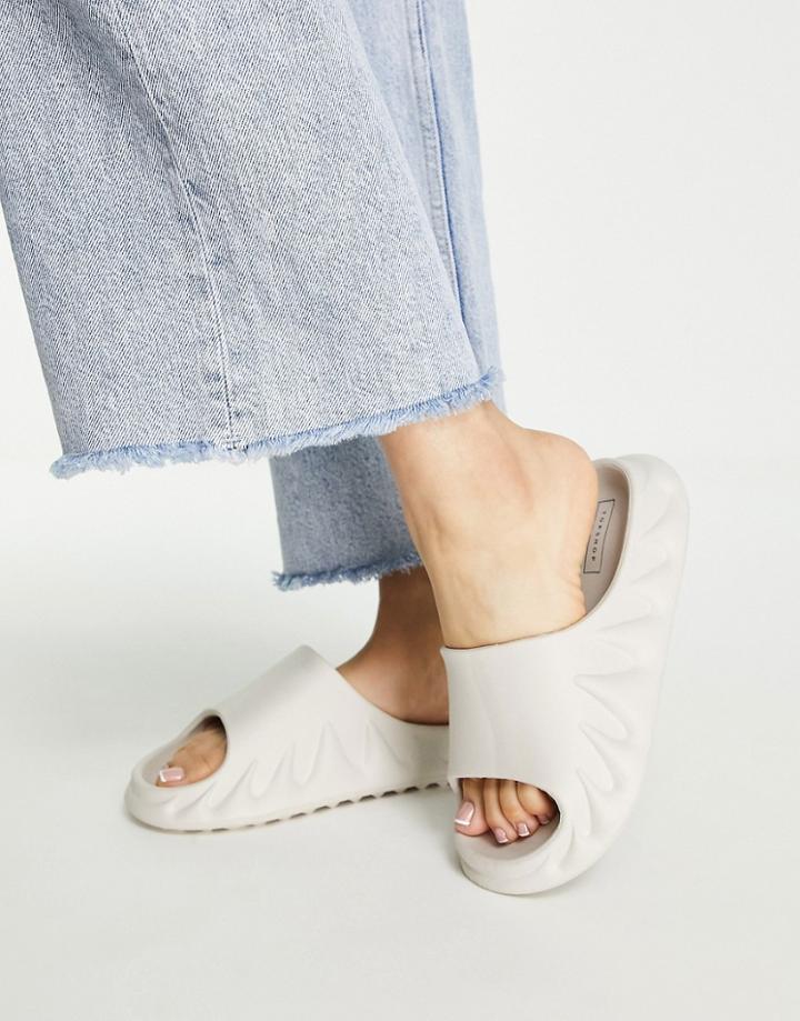 Topshop Pye Mule Slider Sandal In Stone-neutral