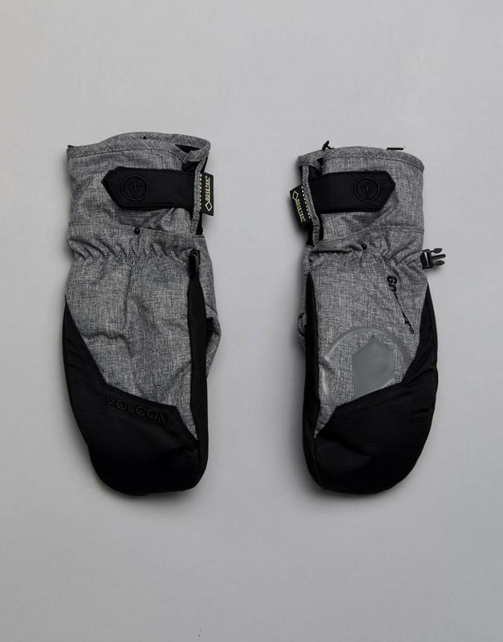 Volcom Snow Gortex Mitt Gloves - Gray