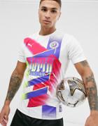 Puma Soccer Retro T-shirt In White - White