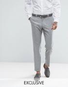 Noak Skinny Suit Pant In Fleck Donegal - Gray