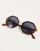 Jeepers Peepers Hexagonal Lens Sunglasses-brown