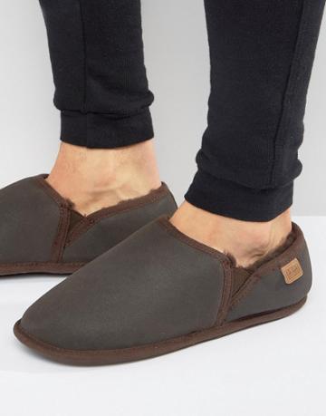 Just Sheepskin Hoxton Slippers - Brown