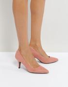 Qupid Mid Point High Heels - Pink