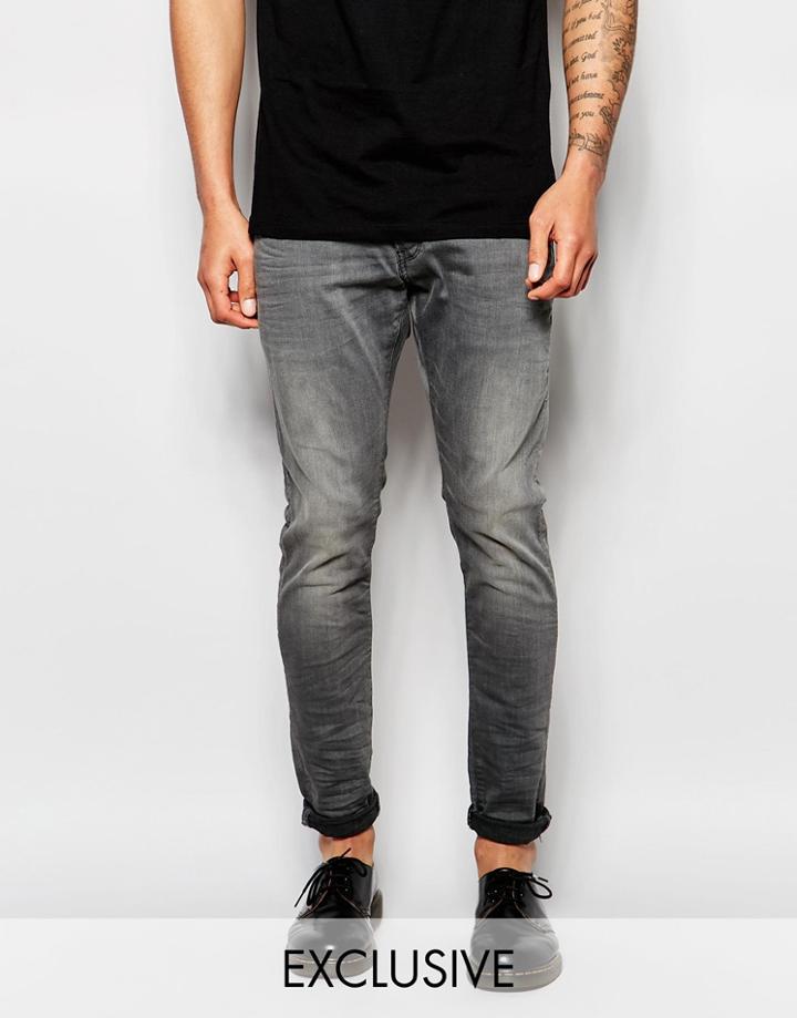 G-star Beraw Exclusive To Asos Jeans 3301-a Super Slim Fit Superstretch Gray Tint - Slander Gray