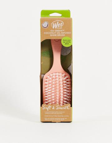 Wetbrush Go Green Treatment And Shine Coconut Oil Detangler Hairbrush-orange