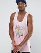 Jaded London Racer Back Tank - Pink