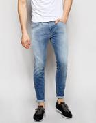 Diesel Jeans Stickker 850t Stretch Super Skinny Light Wash - Light Wash