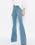 Dr Denim Brigitte High Waist Skinny Flare Jeans - Blue