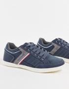 Jack & Jones Logo Lace-up Sneakers In Navy