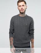 Farah Sweater With Cable Knit Exclusive - Gray
