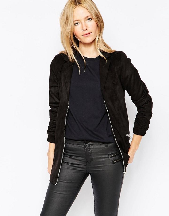 Minimum Ama Drop Front Jacket - Black