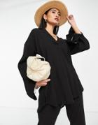 Rip Curl Oversized Surf Shirt In Black - Part Of A Set