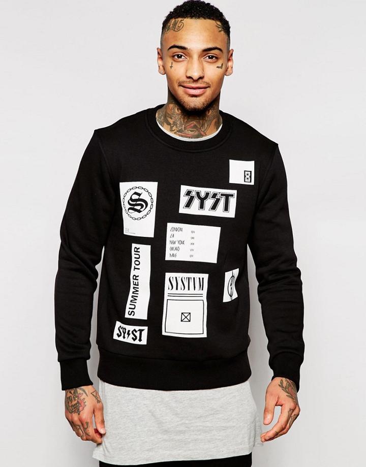 Systvm Stik Sweatshirt - Black