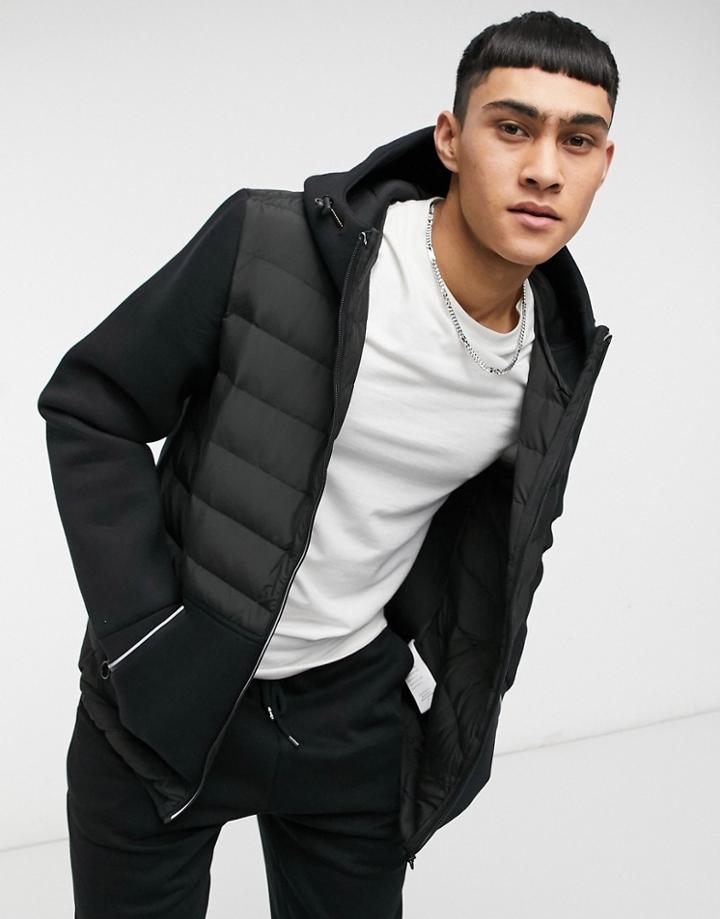Soul Star Neo Puffer Jacket In Black
