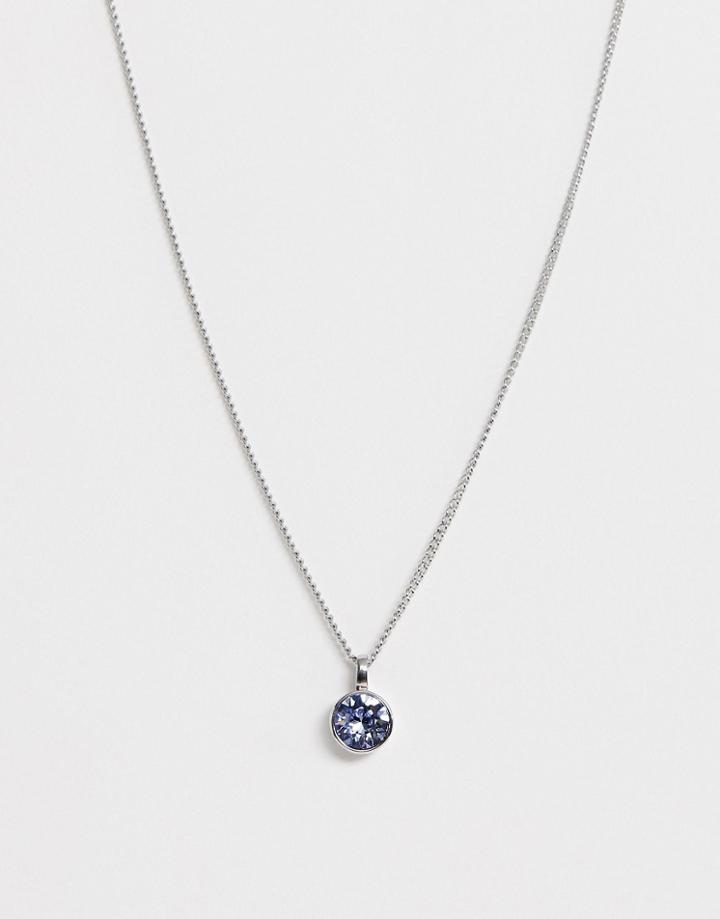 Dyrberg Kern Necklace With Light Sapphire Pendant-blue