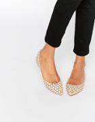 Steve Madden Evelyne Cut Out Flat Shoes - Nude