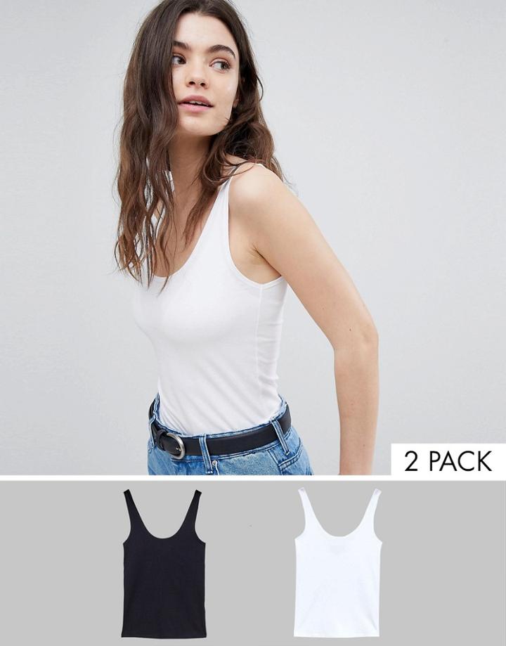 New Look 2 Pack Skinny Strap Tank - Multi