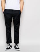 Edwin Union Chinos Straight Fit Twill In Black Unwashed - Black