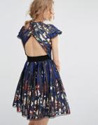 Foxiedox Bryonia Cocktail Open Back Dress - Multi