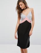 Miss Selfridge Color Block Cami Dress - Multi