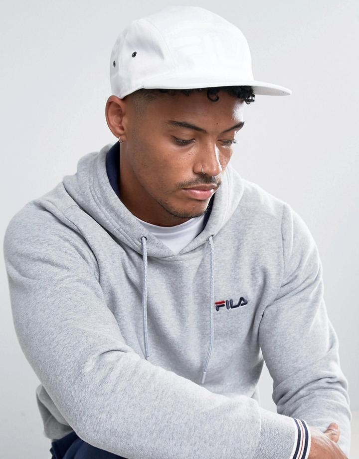 Fila Vintage Rizzo 5 Panel Cap In White - White