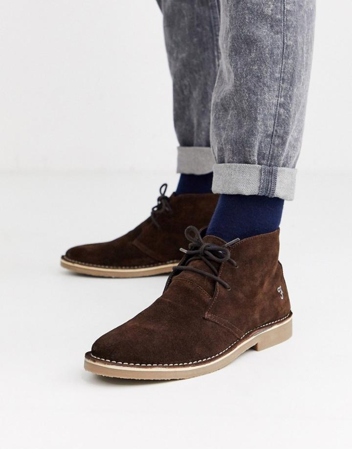 Farah Suede Desert Boot In Brown