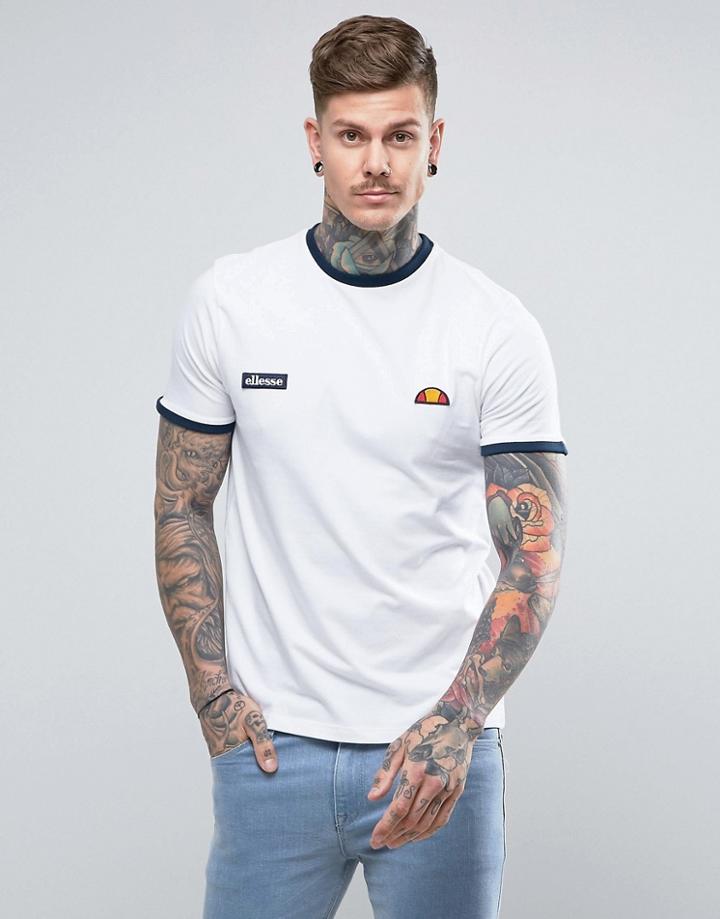 Ellesse Ringer T-shirt - White