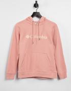 Columbia Logo Hoodie In Pink