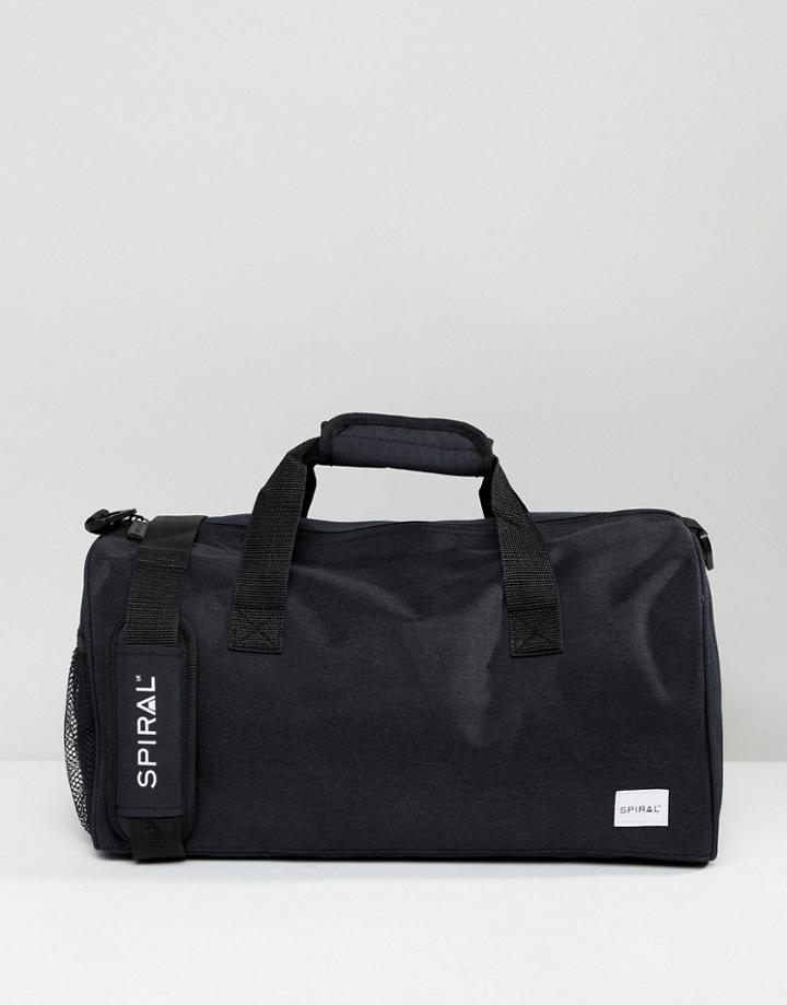 Spiral Black Duffle Gym Carryall - Black