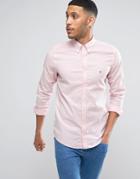 Tommy Hilfiger Stretch Oxford Shirt Slim Fit Buttondown In Pink - Pink