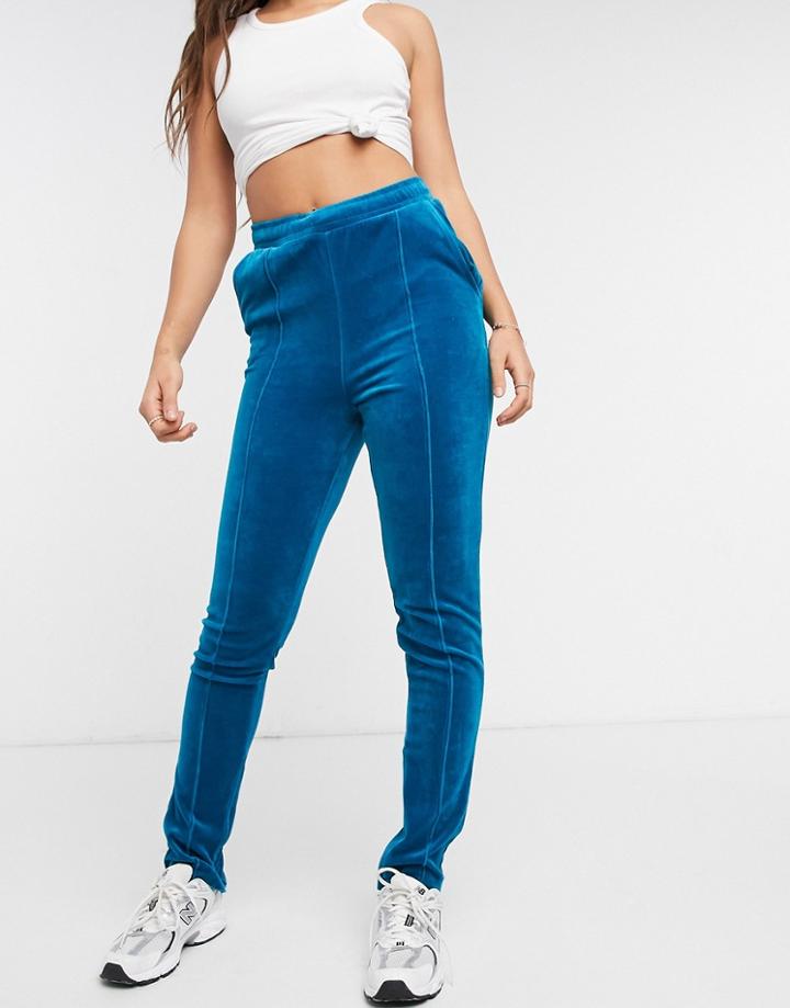 Asos 4505 Slim Sweatpants In Velour-green