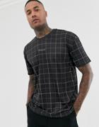 Good For Nothing Oversized T-shirt In Check-black